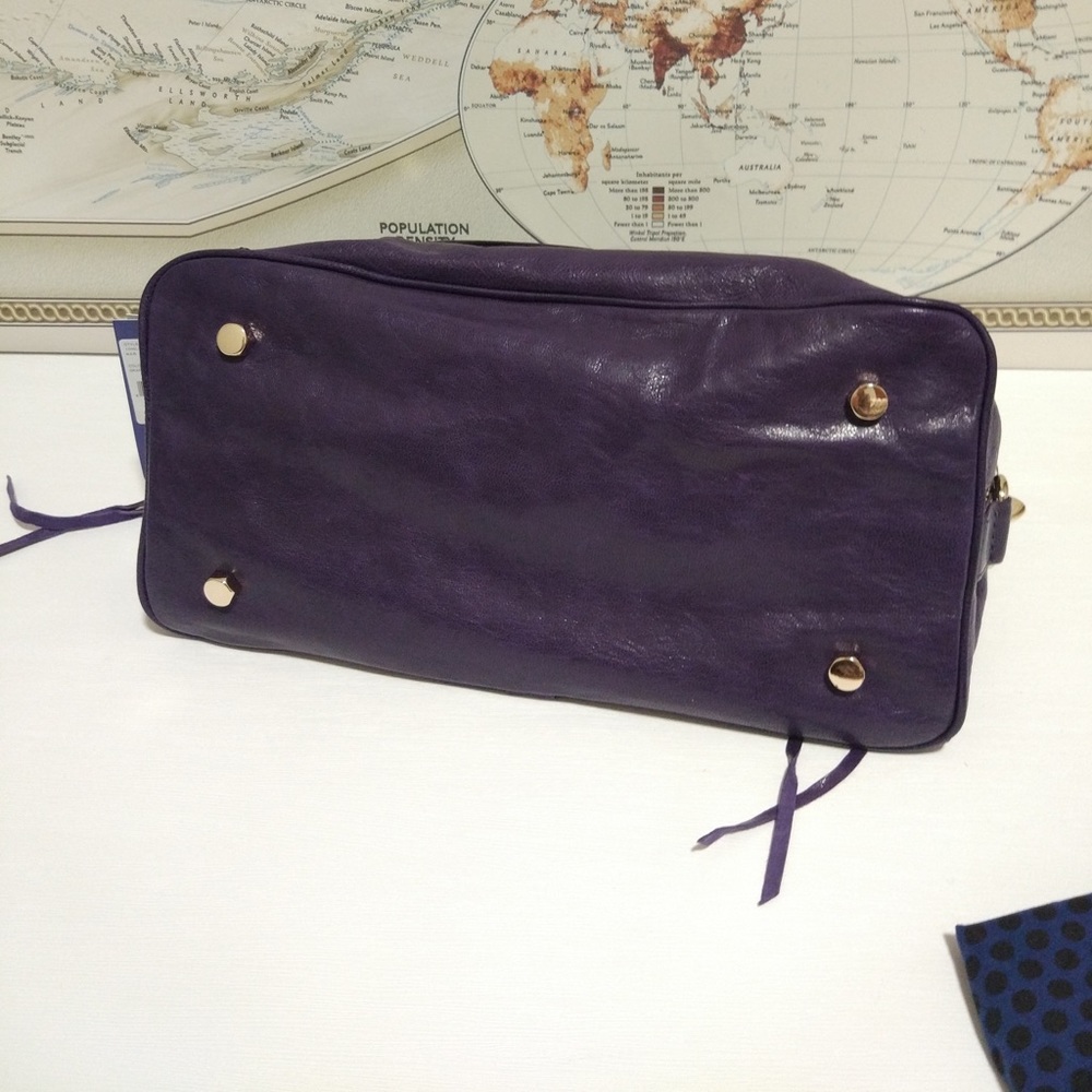 Rebecca Minkoff mab mini patent shoulder bag Grape - Picture 9 of 10